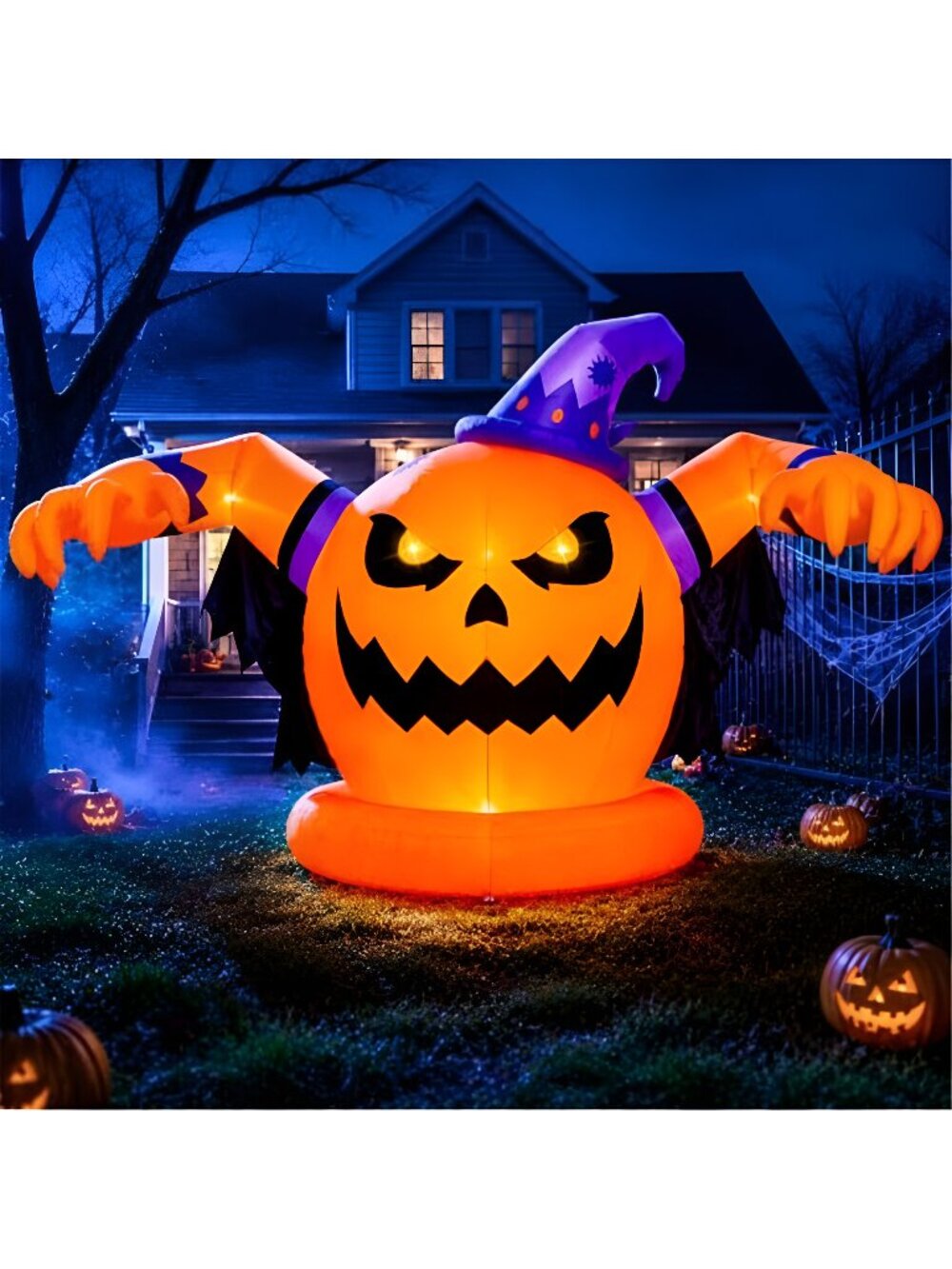 12.2 FT Halloween Inflatables Decorations Outdoor - Giant Pumpkin Blow Ups